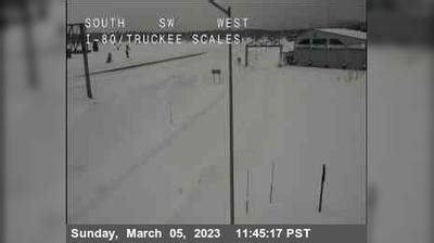 Check out the current traffic and highway conditions on I-80 @ Truckee Scales in Truckee, CA. Avoid traffic & plan ahead!